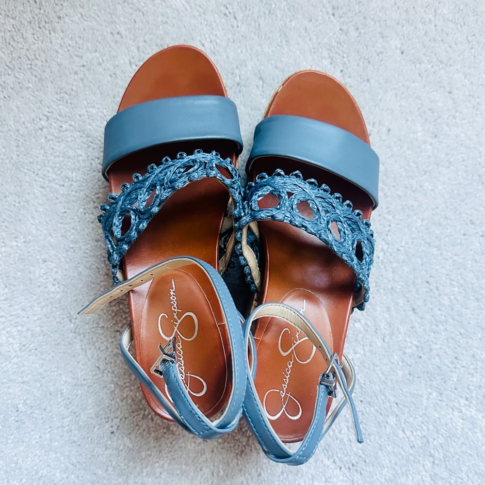 Jessica Simpson Callri Wedge Summer Sandal Size 8 - Picture 6 of 9